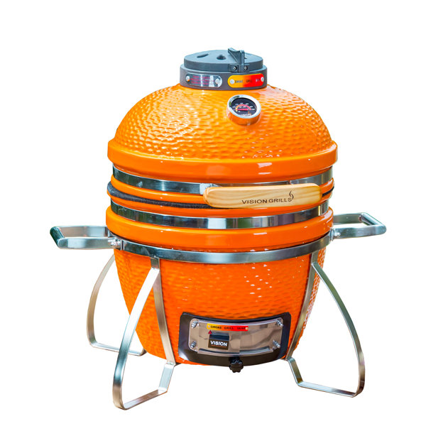 Vision Grills 13.5" Cadet Kamado Charcoal Grill & Reviews Wayfair.ca